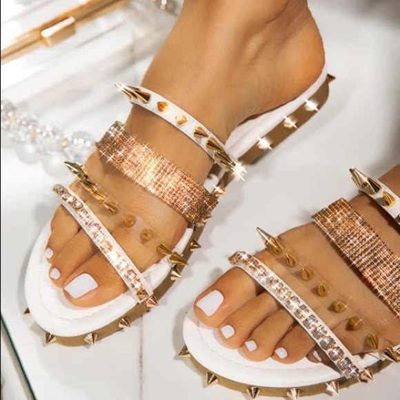 Sandals Slides Cape Robbin Sandals Cape Robbin Extreme Spiked